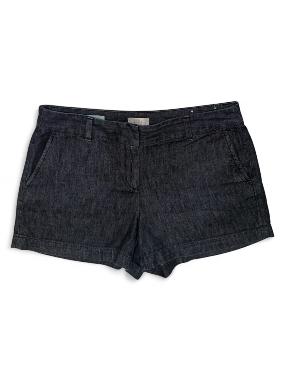 LOFT Dark Indigo Cotton Denim Shorts - Dark Blue Size 10